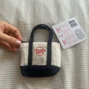 Trader Joe's Canvas Micro Tote With Grocery Bag